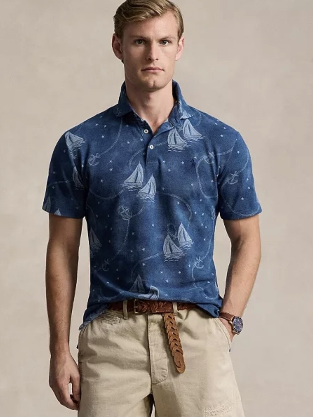 Polo Ralph Laurrn Classic Fit Nautical Mesh Polo Shirt Size XXL NWT $125